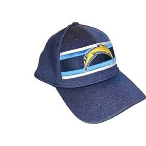 New Era 39Thirty Los Angeles LA Chargers Bolt Flexfit Fitted Hat Cap Blue M/L